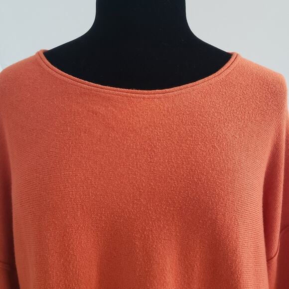 J. Jill Pure Jill Cotton/Cashmere Kimono Sweater - Burnt Orange - XS - Picture 5 of 10